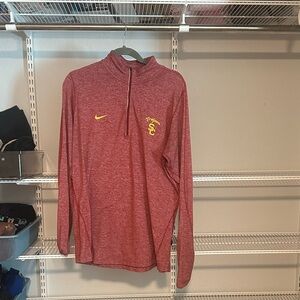 Nike Red Sweatshirt with Yellow Logo